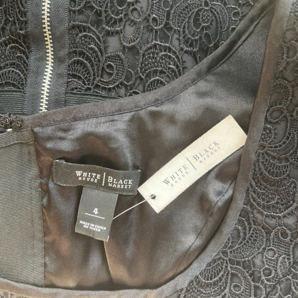 White House Black Market Women Embroidered Dress 4 - Picture 6 of 7